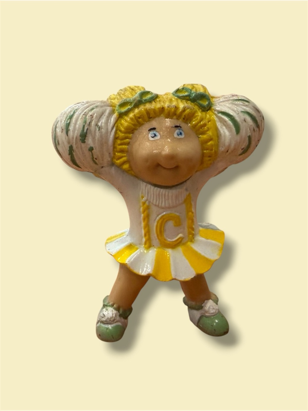 3 for $15 - Cabbage Patch Kids Figurine Cheerleader in Yellow
